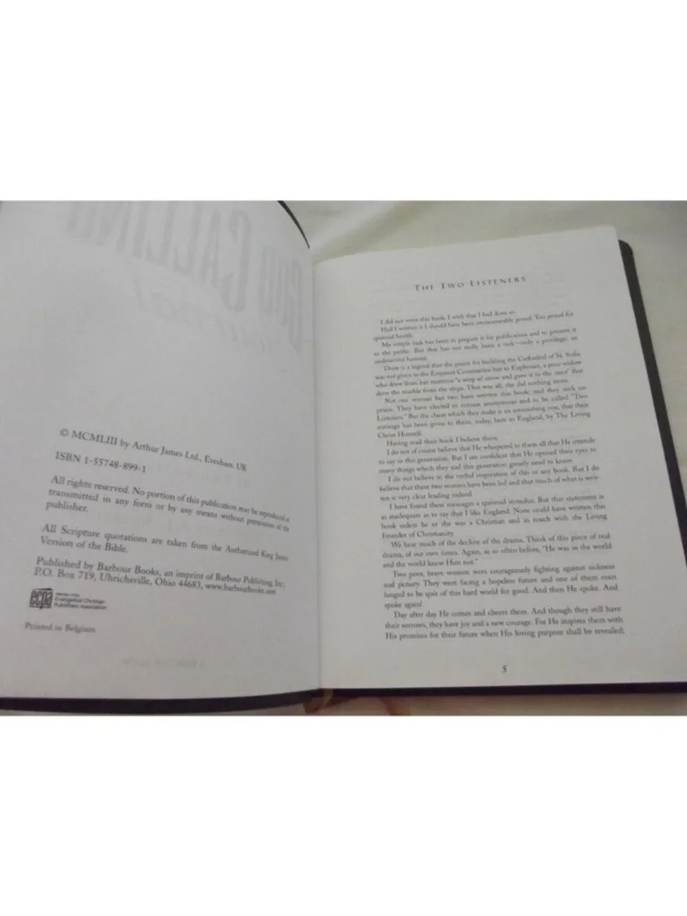 God Calling Journal By Two Listeners AJ Russell Leather Bound Green Barbour Book